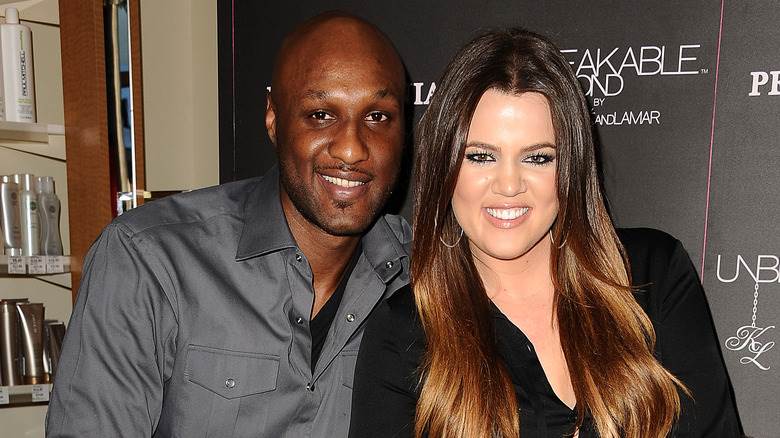 Lamar Odom et Khloé Kardashian souriants