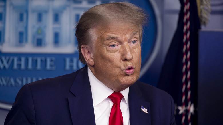 Donald Trump fait une grimace