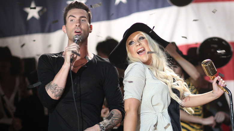 Christina Aguilera et Adam Levine jouent ensemble