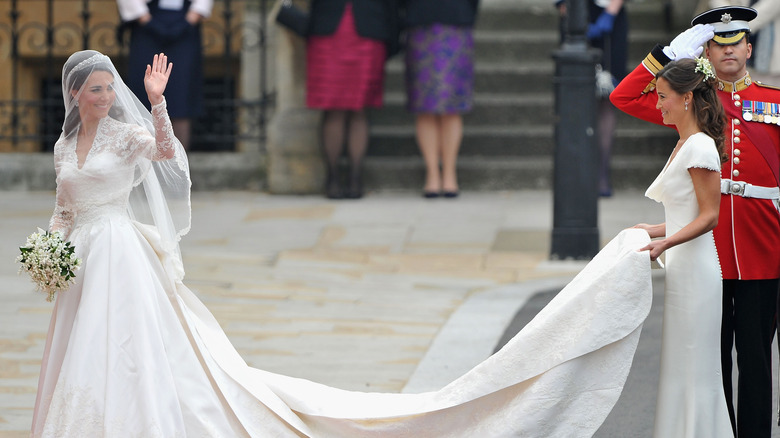 Kate Middleton avec Pippa Middleton le jour de son mariage