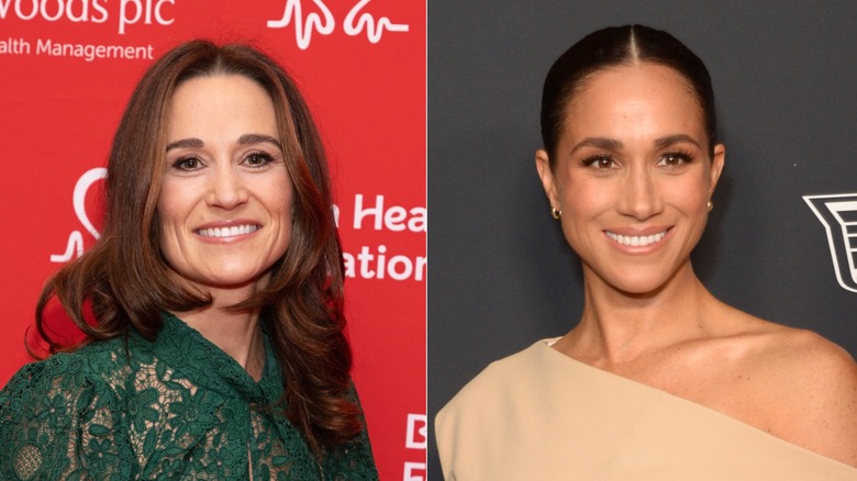 Pippa Middleton, à gauche, et Meghan Markle, à droite