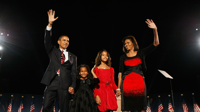 La famille Obama sur scène