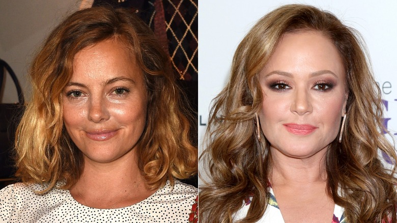 Bijou Phillips souriant et Leah Remini posant