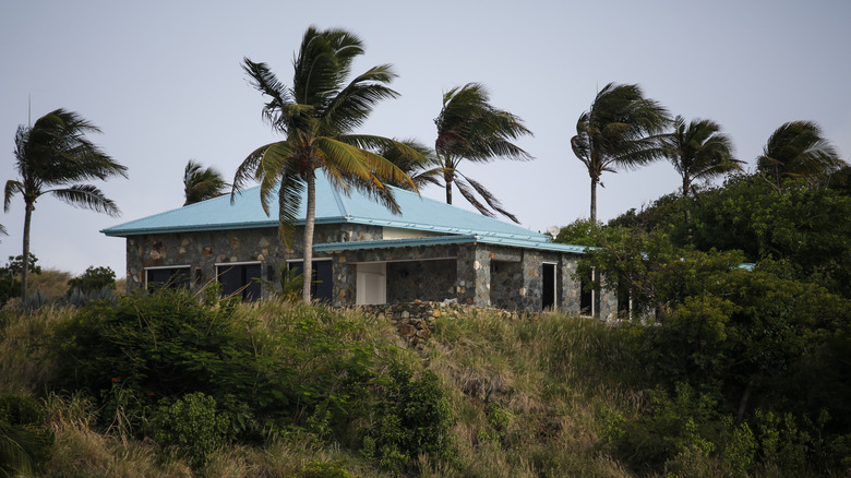 Bâtiment sur l'île Little St. James