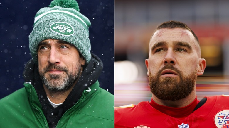 Aaron Rodgers Travis Kelce côte à côte