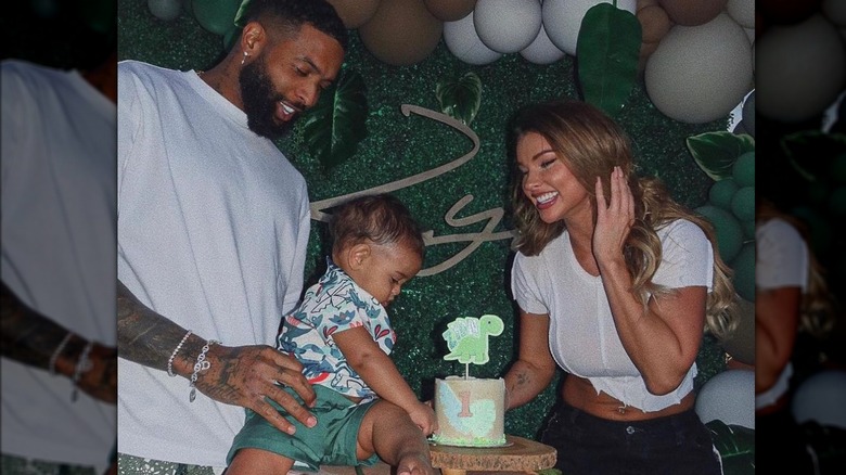 Odell Beckham Jr. et Lauren Wood avec leur fils Zydn