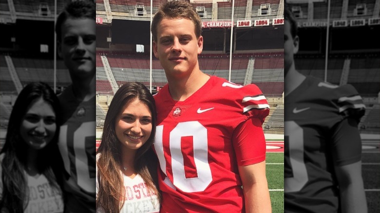 Olivia Holzmacher et Joe Burrow souriants