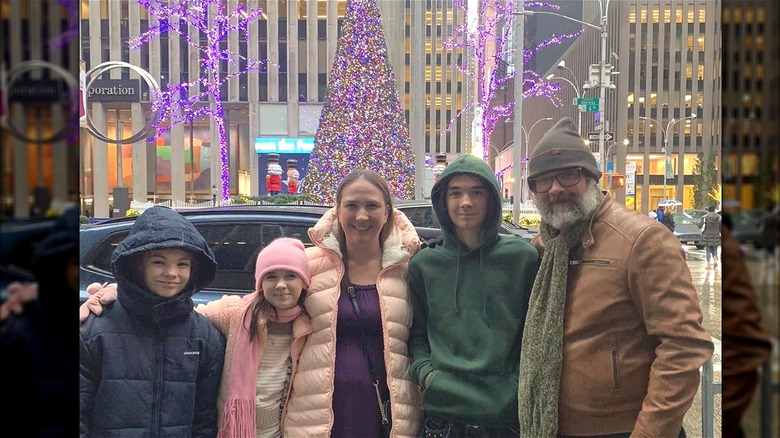 Bo Bice posant avec sa famille à New York