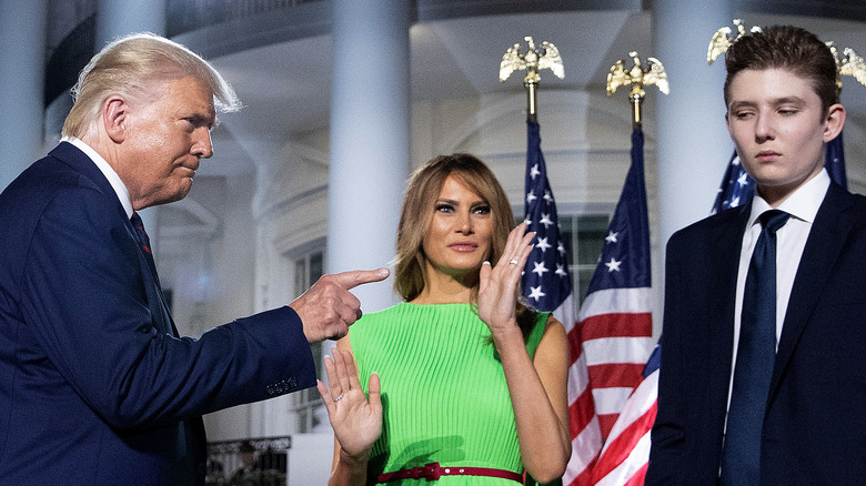 Barron Trump avec ses parents