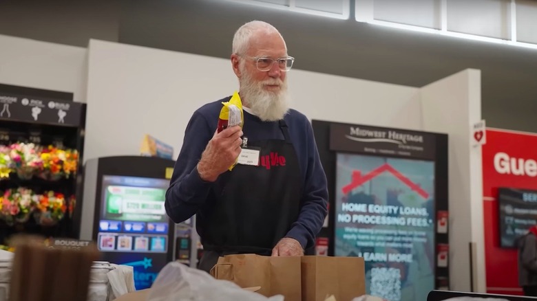 David Letterman emballant les courses