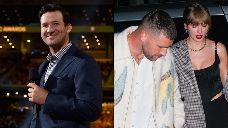 Tony Romo ; Travis Kelce et Taylor Swift partagent la photo