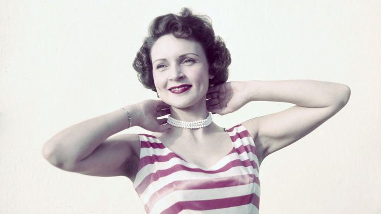 Betty White en rayures