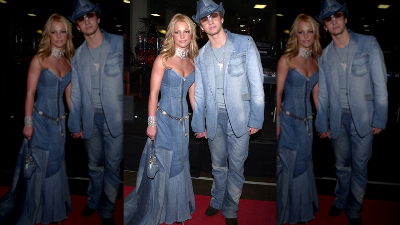 Britney Spears et Justin Timberlake portent des tenues en jean