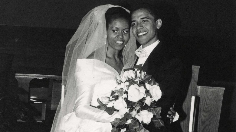 Barack et Michelle Obama le jour de leur mariage