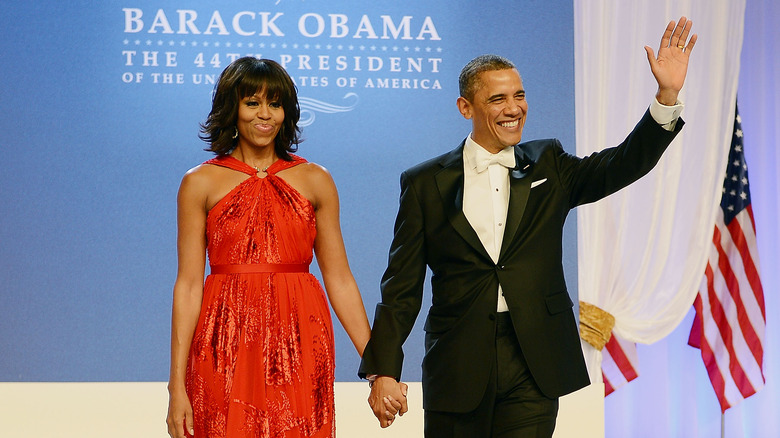 Barack et Michelle Obama lors de l'investiture en 2013