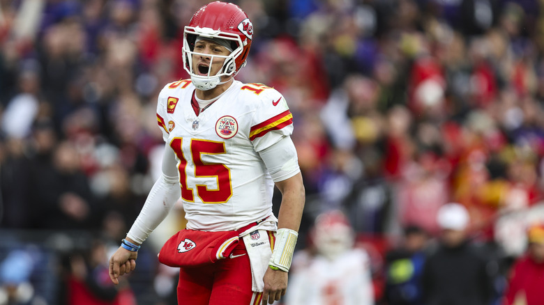 Patrick Mahomes sur le terrain