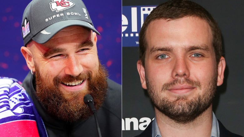 Image partagée de Travis Kelce et Austin Swift en gros plan