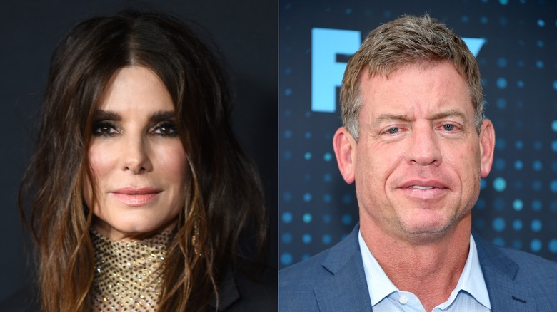 Sandra Bullock et Troy Aikman côte à côte