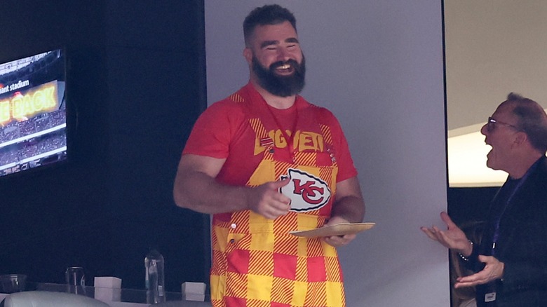 Salopette Jason Kelce jaune rouge