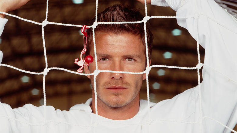 David Beckham posant
