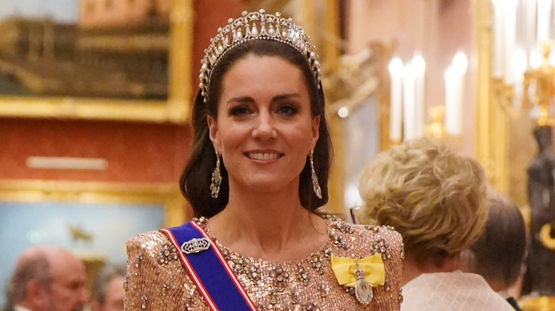 Kate Middleton en tenue de soirée