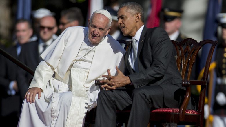 Barack Obama s'entretient avec le pape François