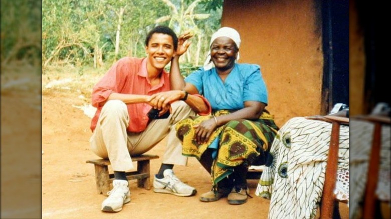 Barack Obama avec sa grand-mère au Kenya