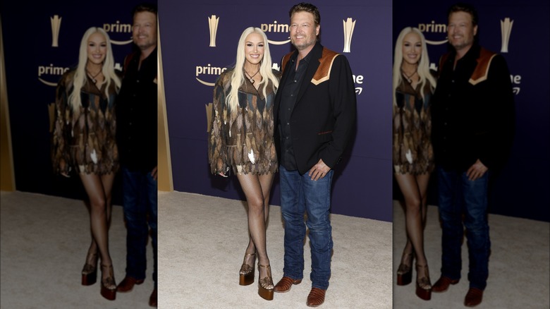 Gwen Stefani, Blake Shelton posant