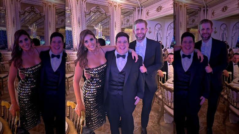 Alina Habba avec Eric Trump et son ami