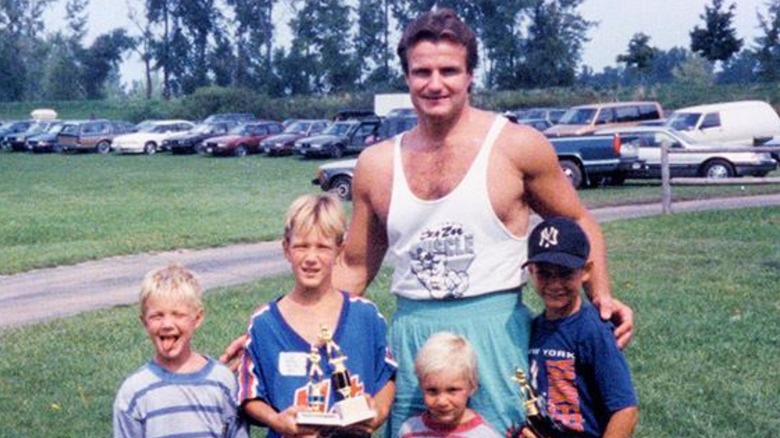 Rob Gronkowski avec son père et ses frères