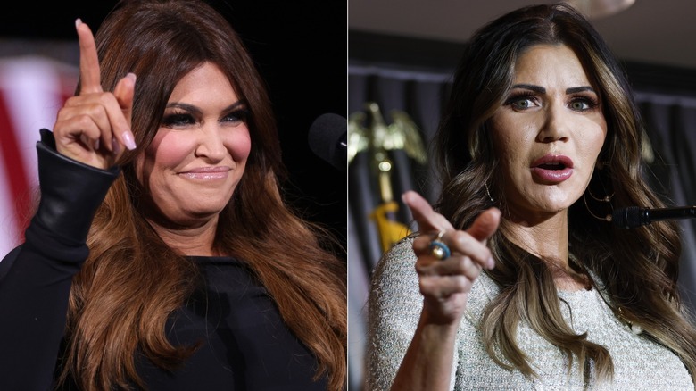 Kimberly Guilfoyle et Kristi Noem pointant du doigt