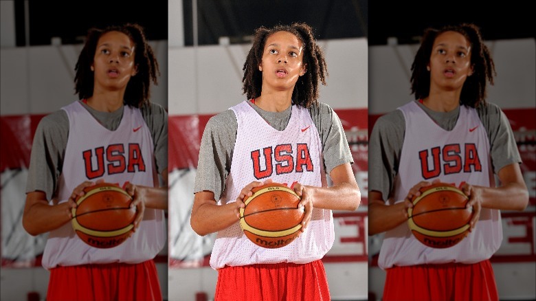 La jeune Brittney Griner sur le terrain