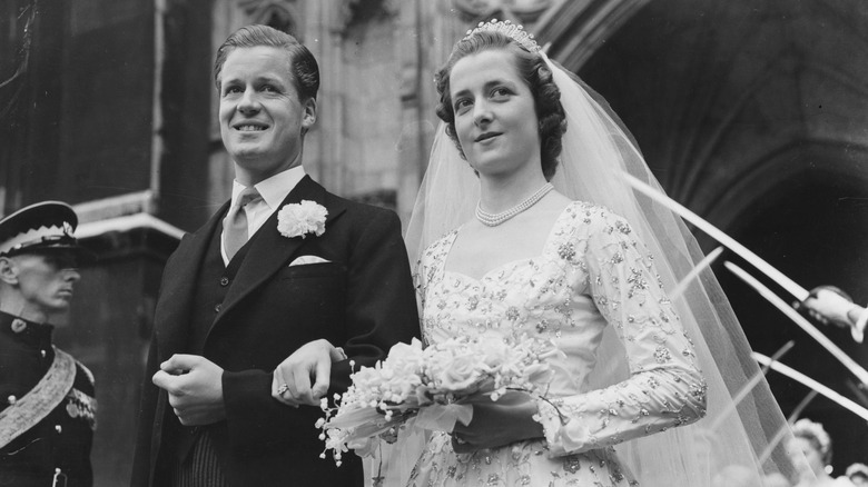 John Spencer et Frances Shand Kydd le jour de leur mariage