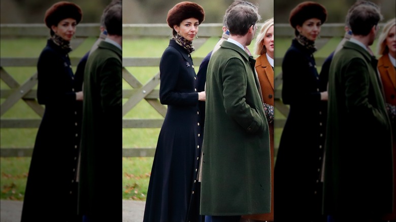 Rose Hanbury avec un chapeau de fourrure