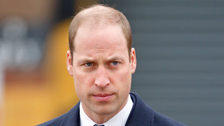 Le prince William en costume bleu solennel