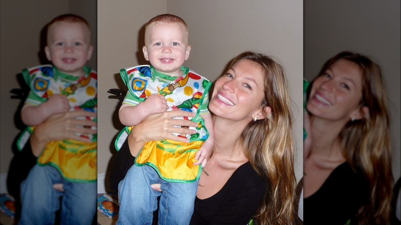 Gisele Bündchen tenant le bébé Jack Brady