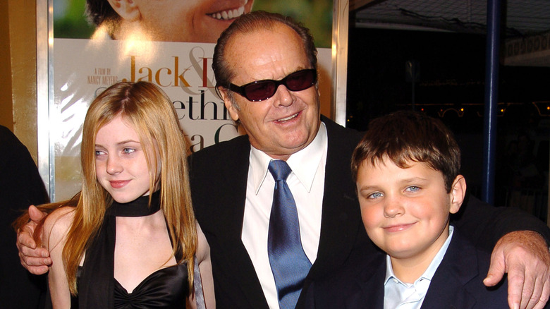 Jack Nicholson avec sa fille Lorraine et son fils Ray