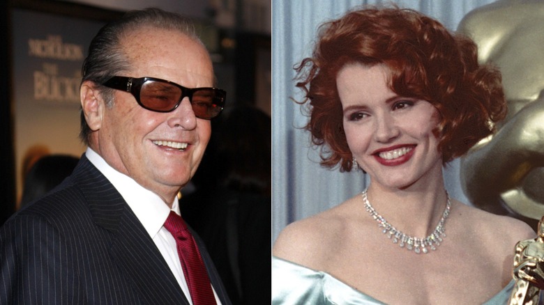 Jack Nicholson, à gauche, et Geena Davis, à droite