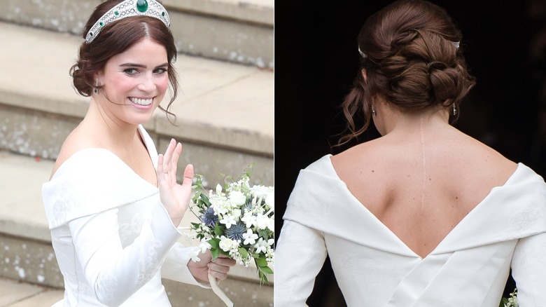 La princesse Eugénie dans sa robe de mariée