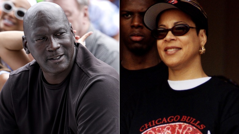 Michael Jordan, à gauche, et Juanita Vanoy, à droite