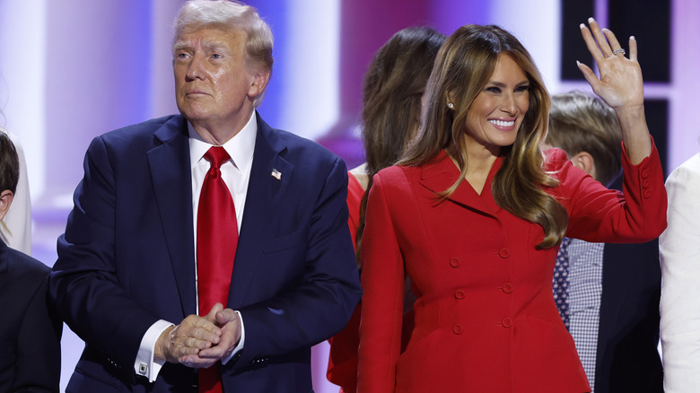 Donald Trump et Melania Trump sur scène