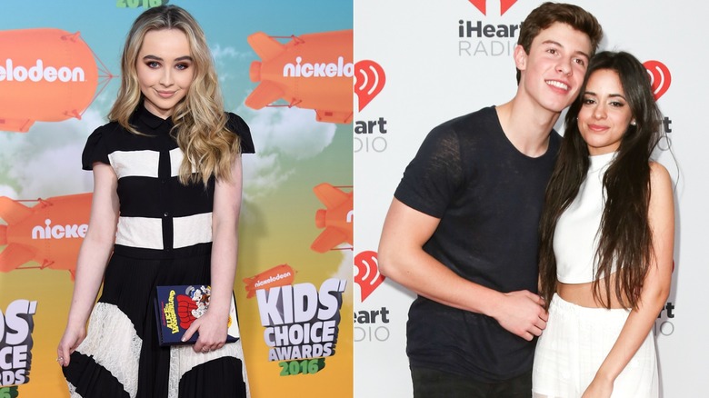 Sabrina Carpenter, Shawn Mendes et Camila Cabello posent