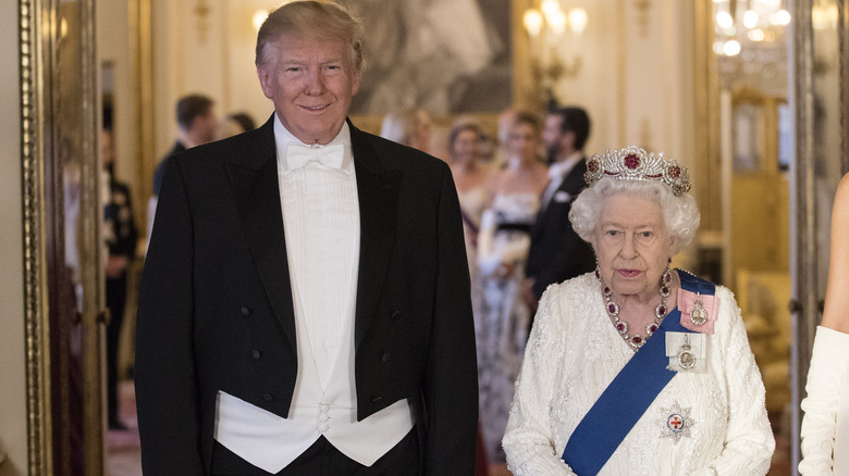 Donald Trump avec la reine Elizabeth II