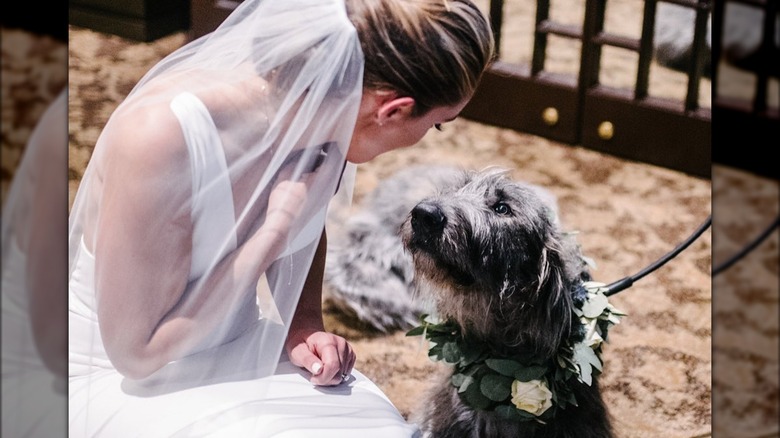 Kylie Kelce avec son chien