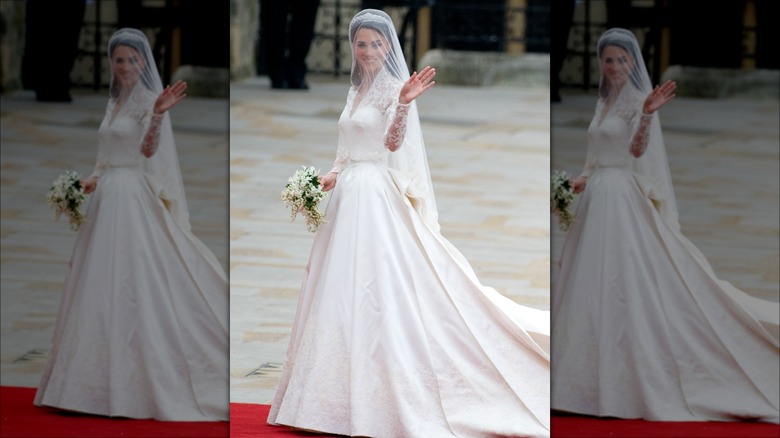 Kate Middleton dans sa robe de mariée