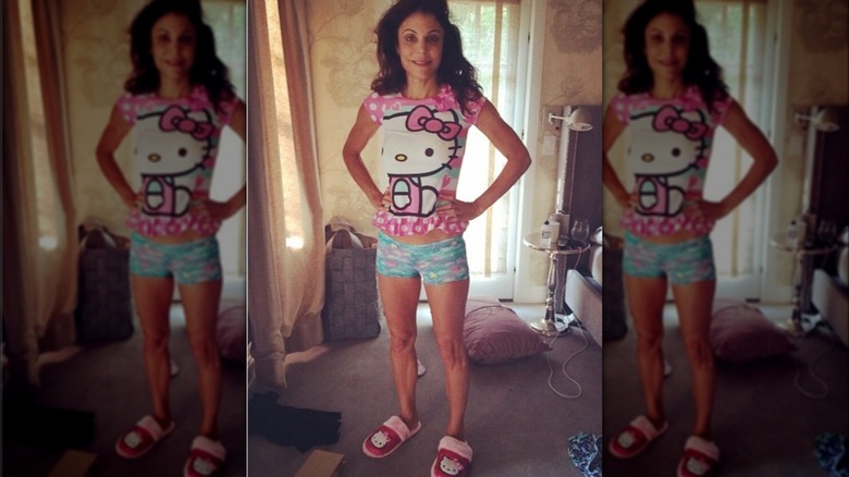 Bethenny Frankel en pyjama Hello Kitty