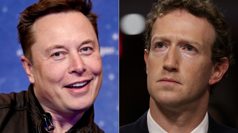 Image partagée d'Elon Musk et Mark Zuckerberg