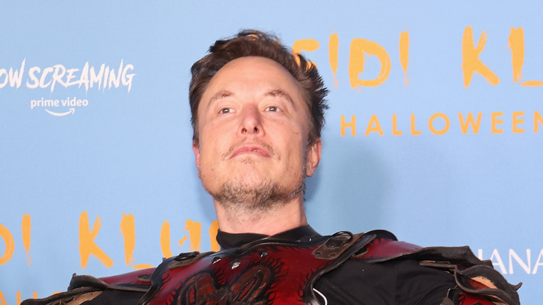 Elon Musk déguisé en super-héros à la fête d'Halloween de Heidi Klum