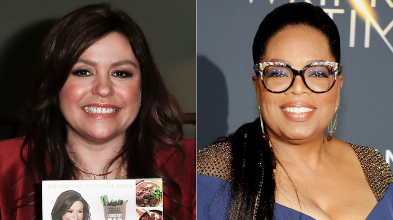 Rachael Ray, à gauche, et Oprah Winfrey, à droite