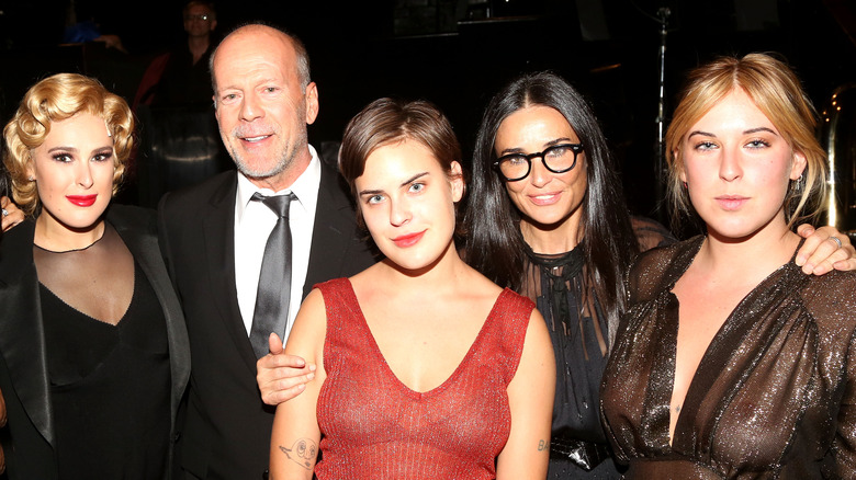 Bruce Willis et Demi Moore et leurs filles en 2015